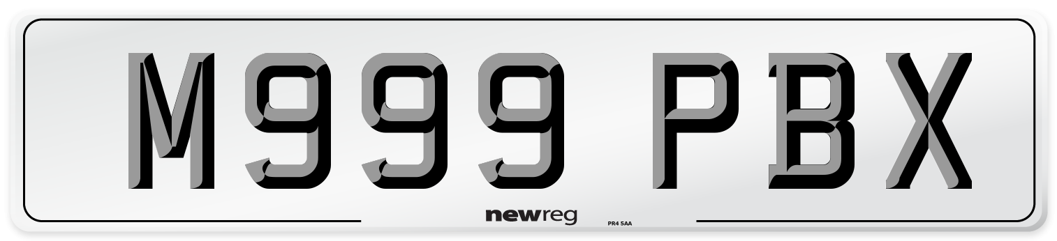 M999 PBX Number Plate from New Reg